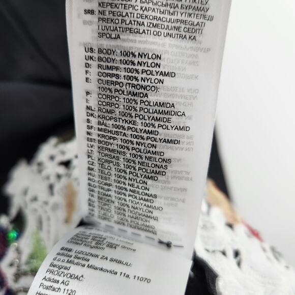 Adidas x Dry Clean Only Blouson Embroidered Beaded Top Size Small - Picture 6 of 8